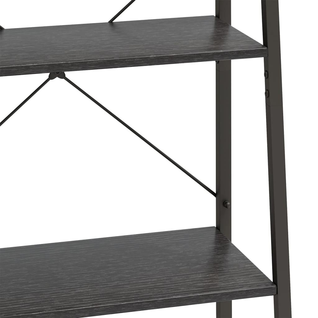 Stigereol med 5 hylder 56x35x174 cm sort