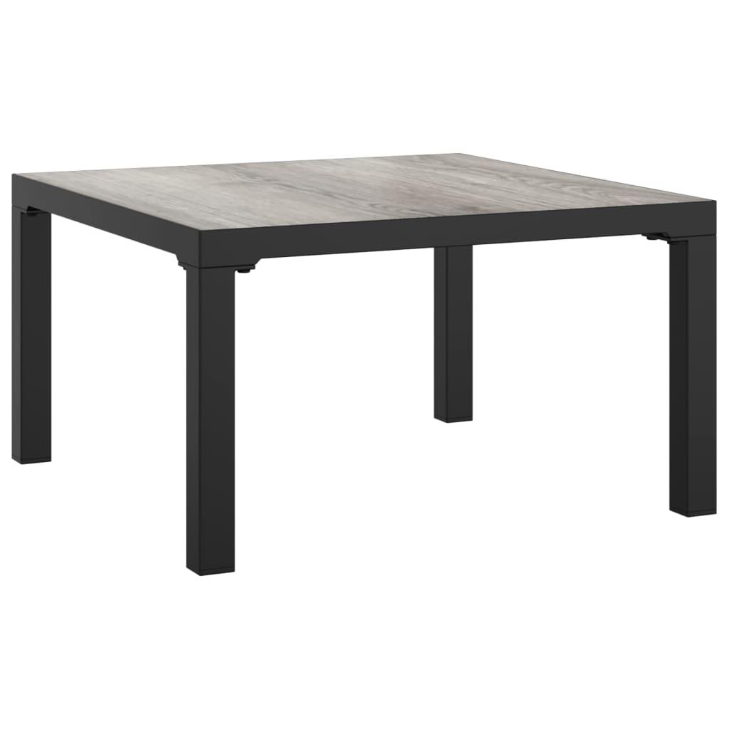 Sofabord til haven 55x55x31 cm DPC og stål grå