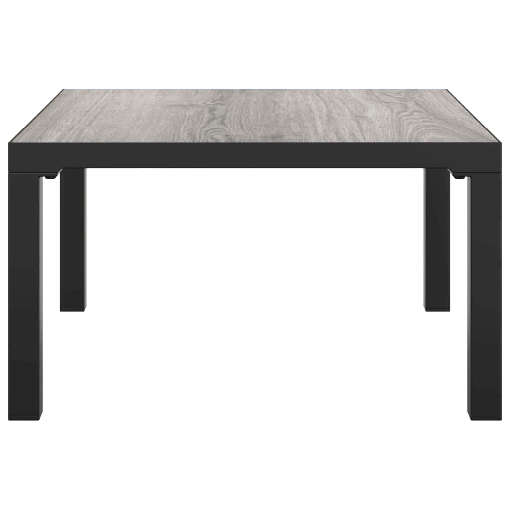 Sofabord til haven 55x55x31 cm DPC og stål grå