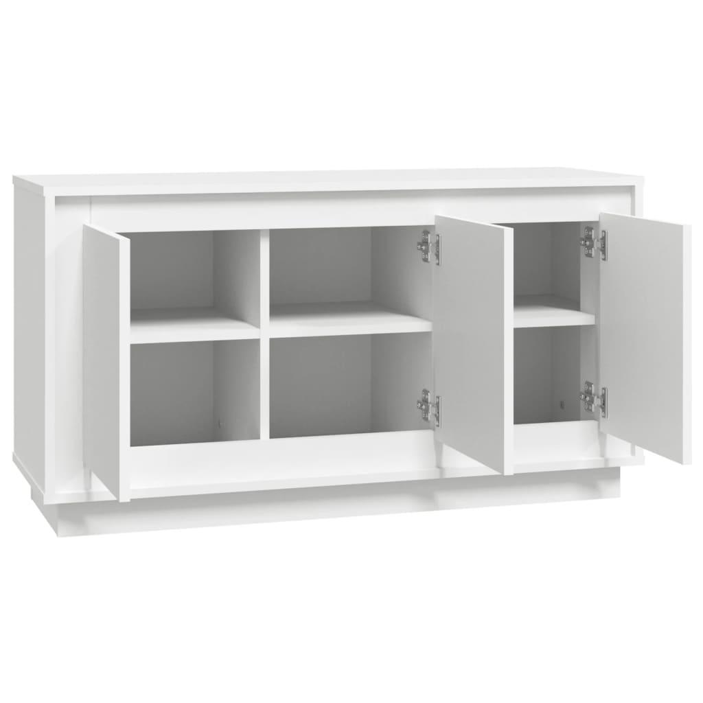 Skænk 102x35x55 cm konstrueret træ hvid