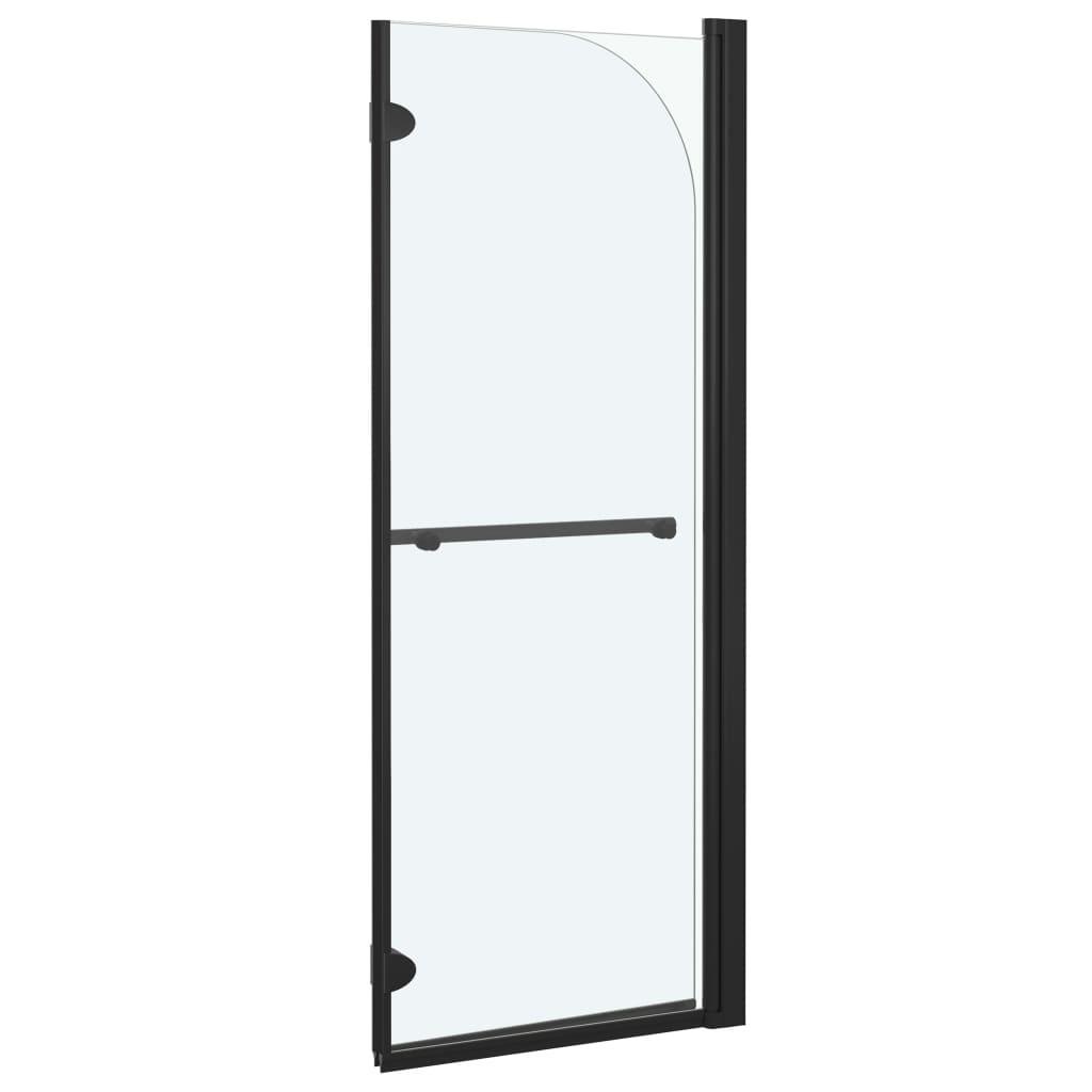 Foldbar brusekabine 2 paneler ESG 95x140 cm sort