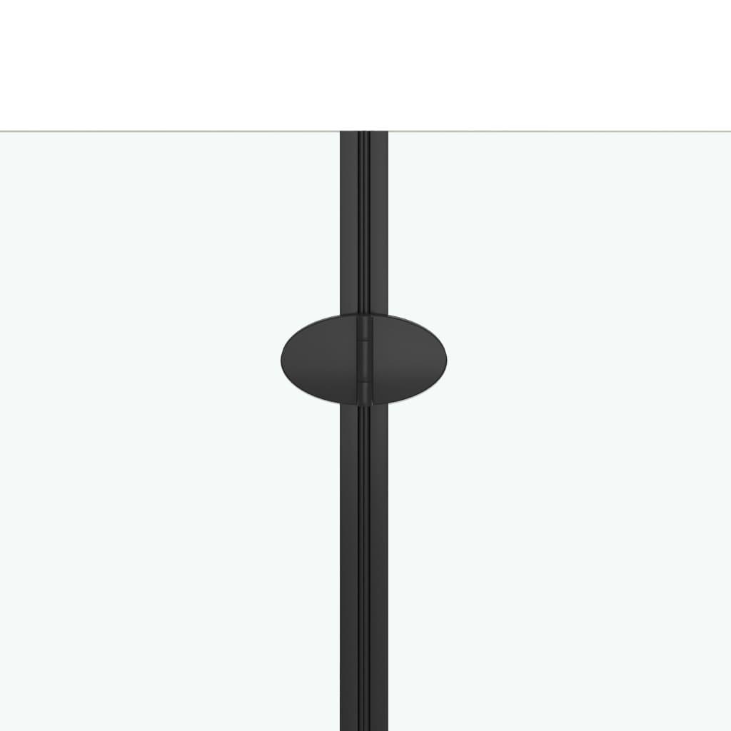 Foldbar brusekabine 2 paneler ESG 95x140 cm sort