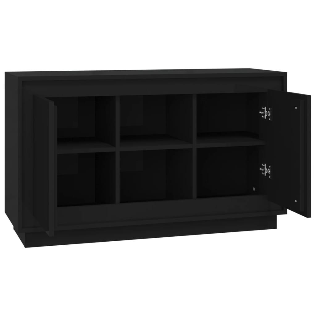 Skænk 102x35x60 cm konstrueret træ sort