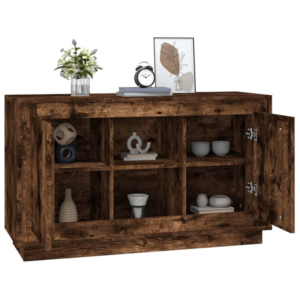 Skænk 102x35x60 cm konstrueret træ røget egetræsfarve