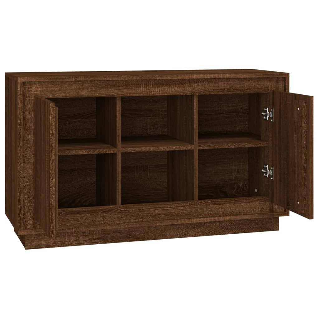 Skænk 102x35x60 cm konstrueret træ brun egetræsfarve