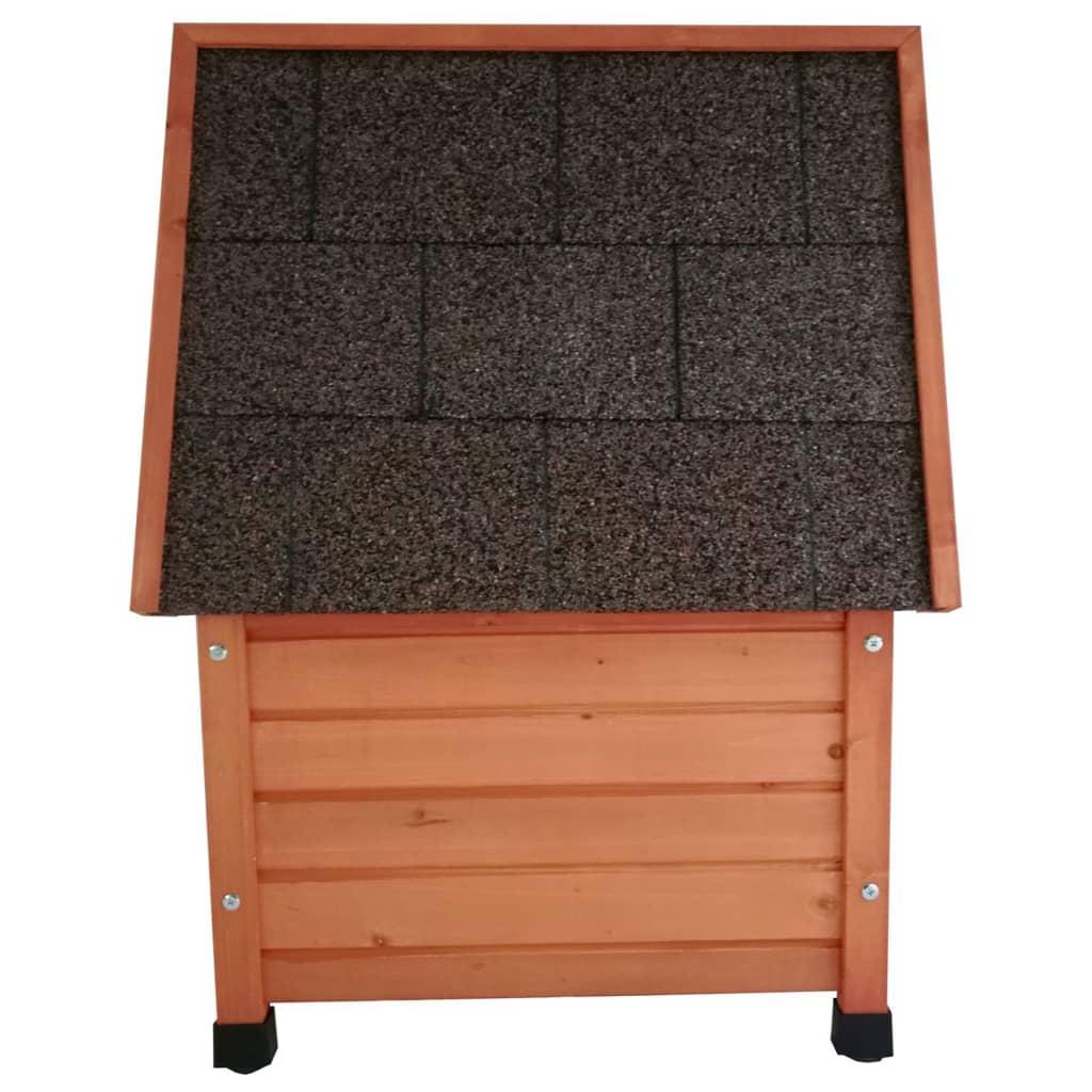 @Pet udendørs kattehus 57x45x43 cm træ brun