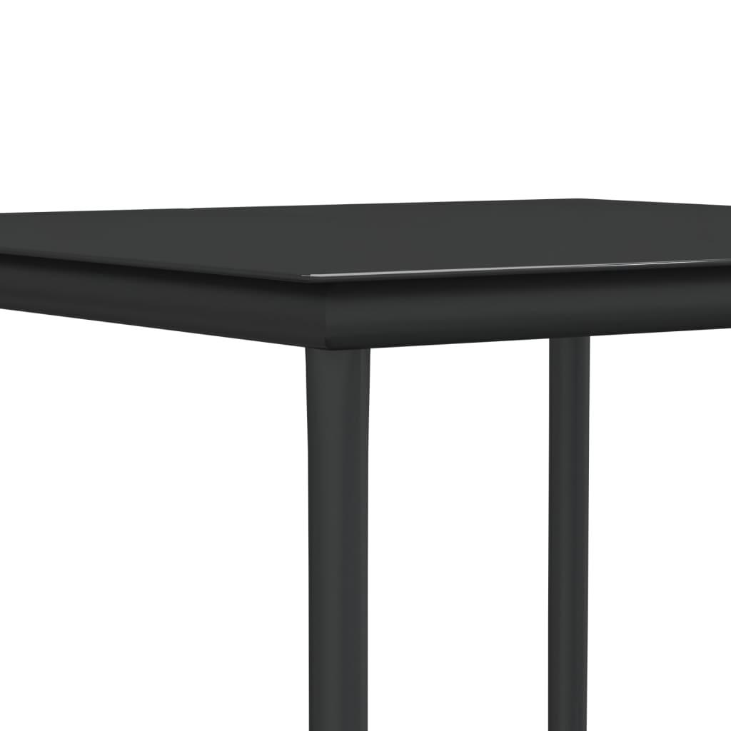 Spisebordssæt til haven 3 dele med hynder polyrattan og stål