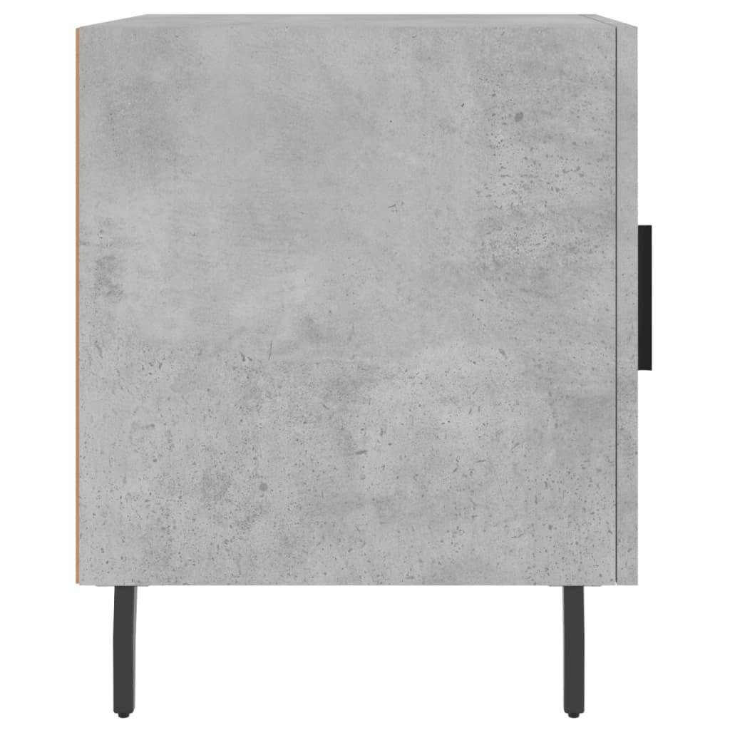 Sengebord 40x40x50 cm konstrueret træ betongrå