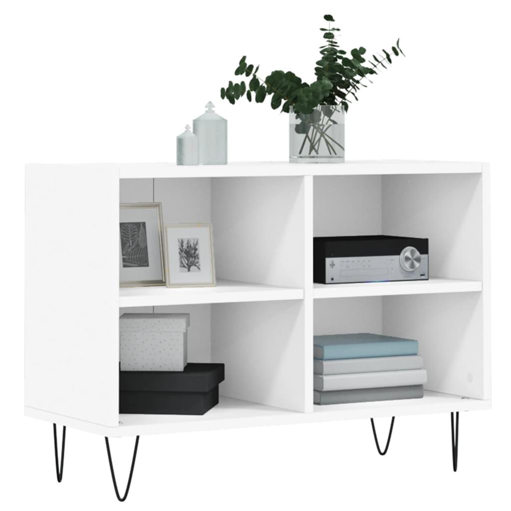 Tv-bord 69,5x30x50 cm konstrueret træ hvid
