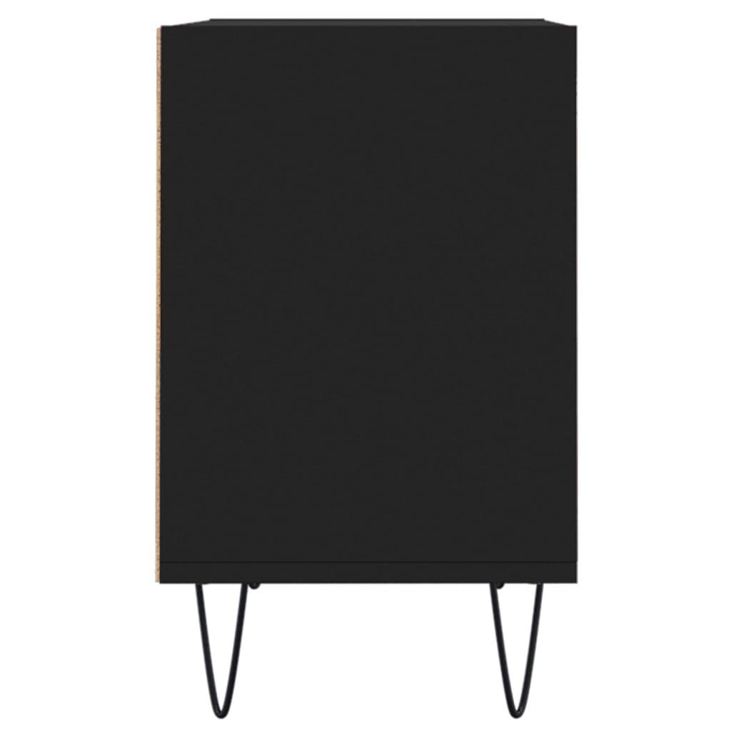 Tv-bord 69,5x30x50 cm konstrueret træ sort