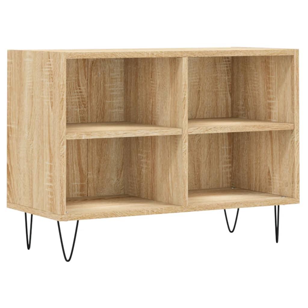 Tv-bord 69,5x30x50 cm konstrueret træ sonoma-eg