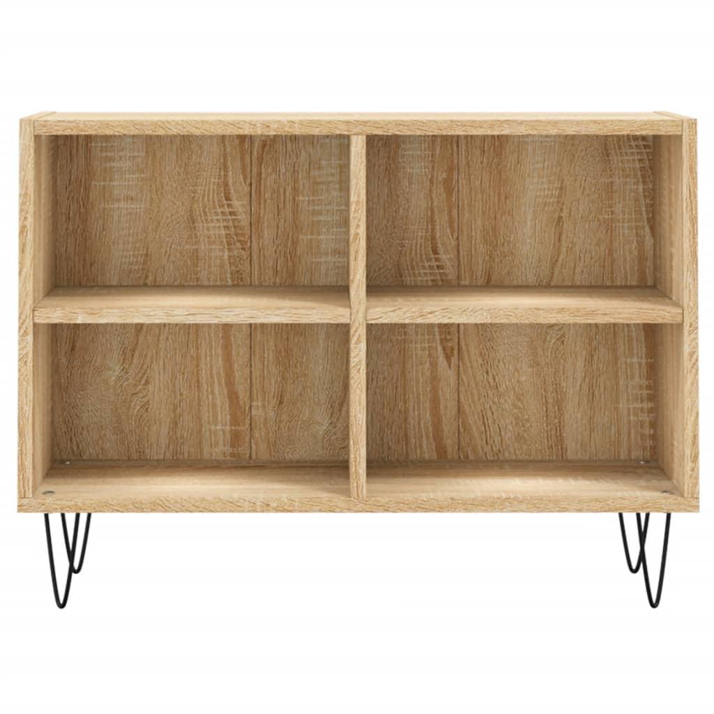 Tv-bord 69,5x30x50 cm konstrueret træ sonoma-eg