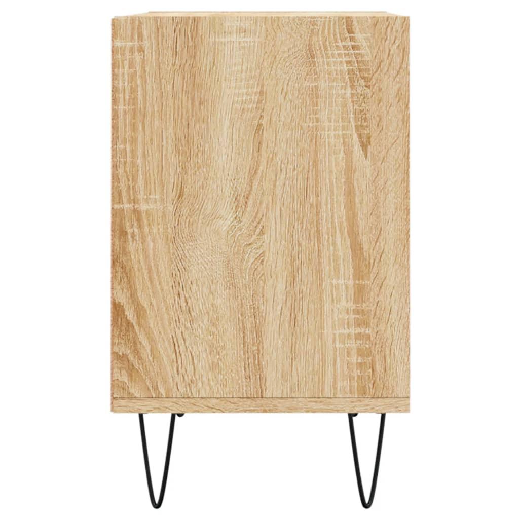 Tv-bord 69,5x30x50 cm konstrueret træ sonoma-eg