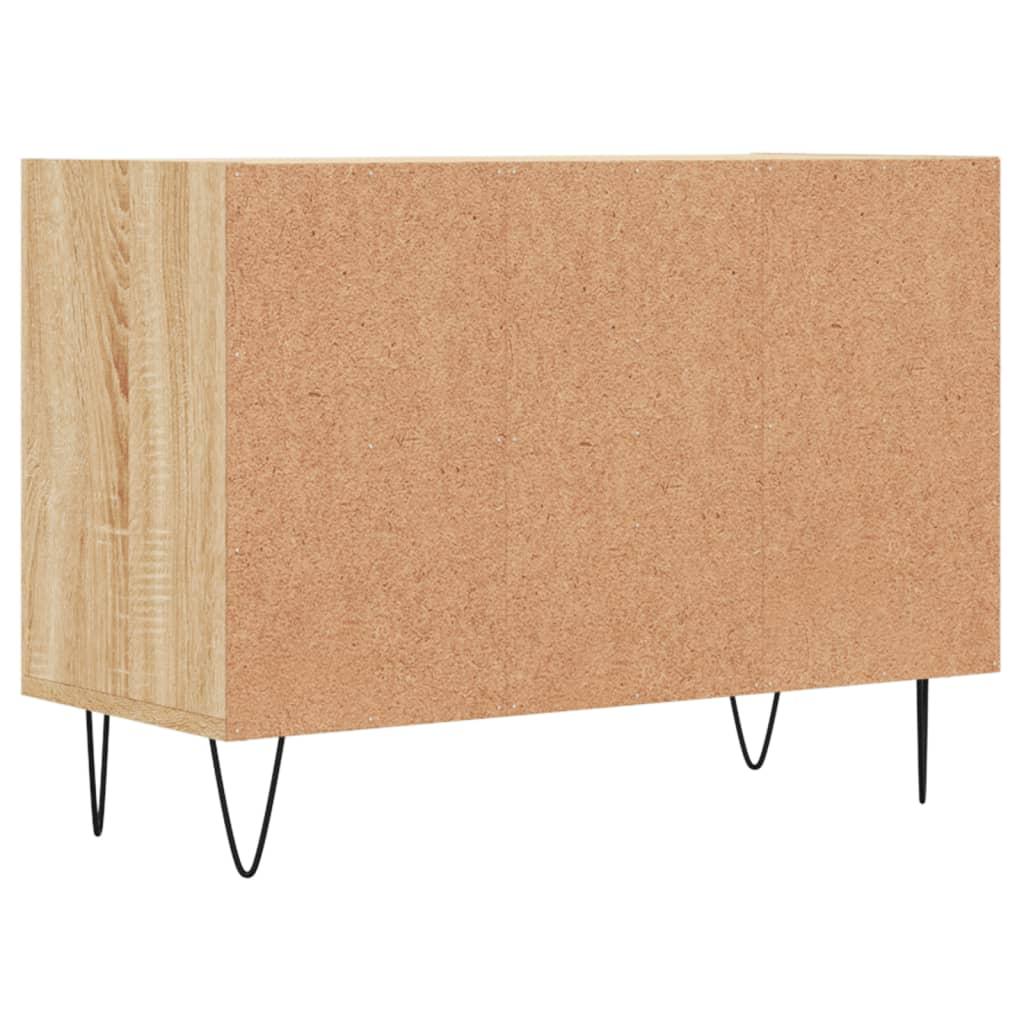 Tv-bord 69,5x30x50 cm konstrueret træ sonoma-eg