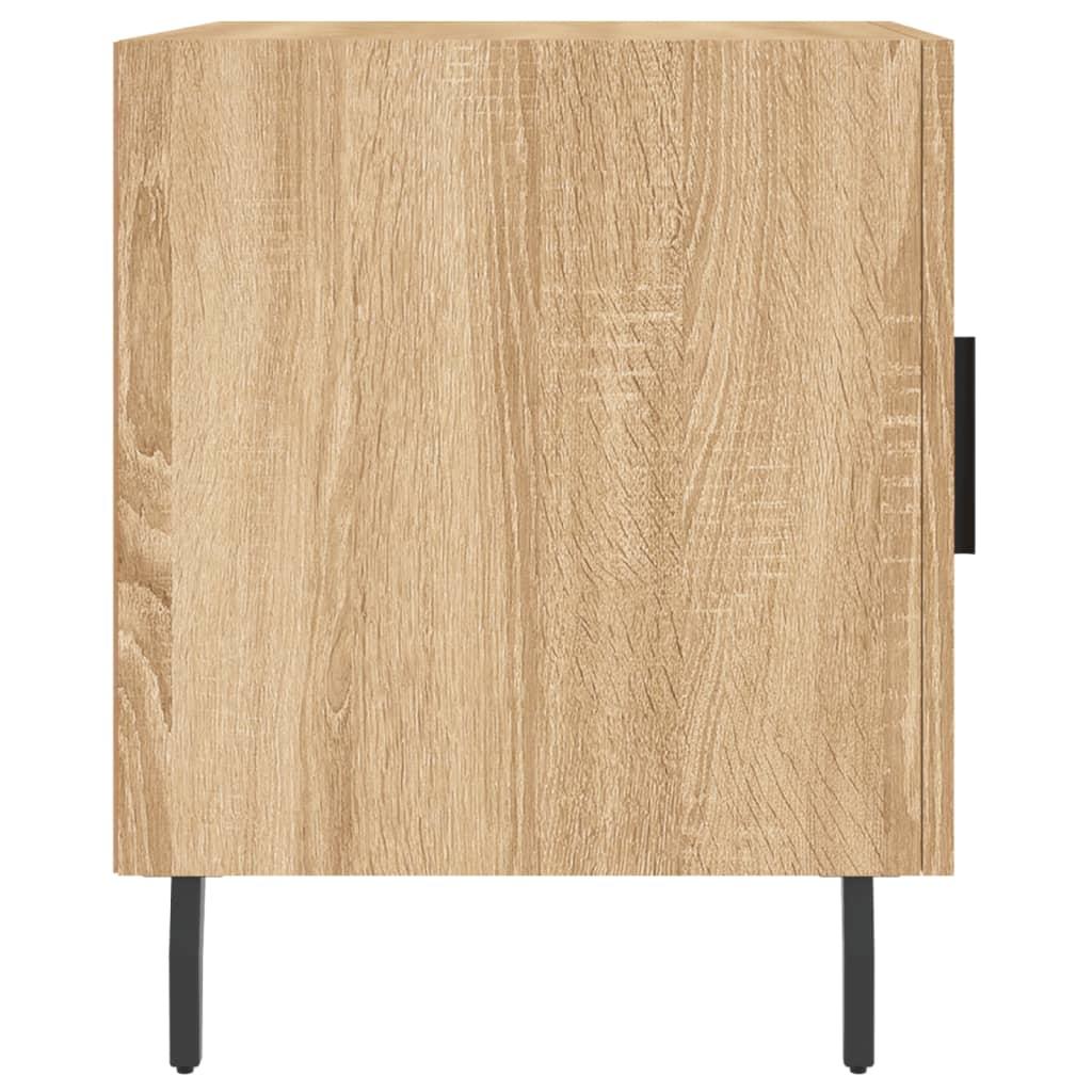 Sengeborde 2 stk. 40x40x50 cm konstrueret træ sonoma-eg