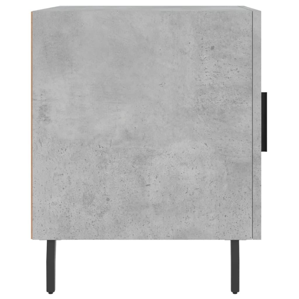 Sengeborde 2 stk. 40x40x50 cm konstrueret træ betongrå