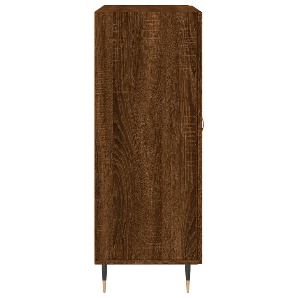 Skænk 69,5x34x90 cm konstrueret træ brun egetræsfarve