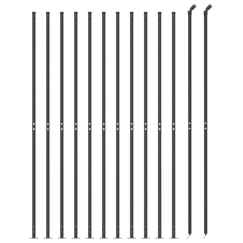 Trådhegn med flange 2,2x25 m antracitgrå