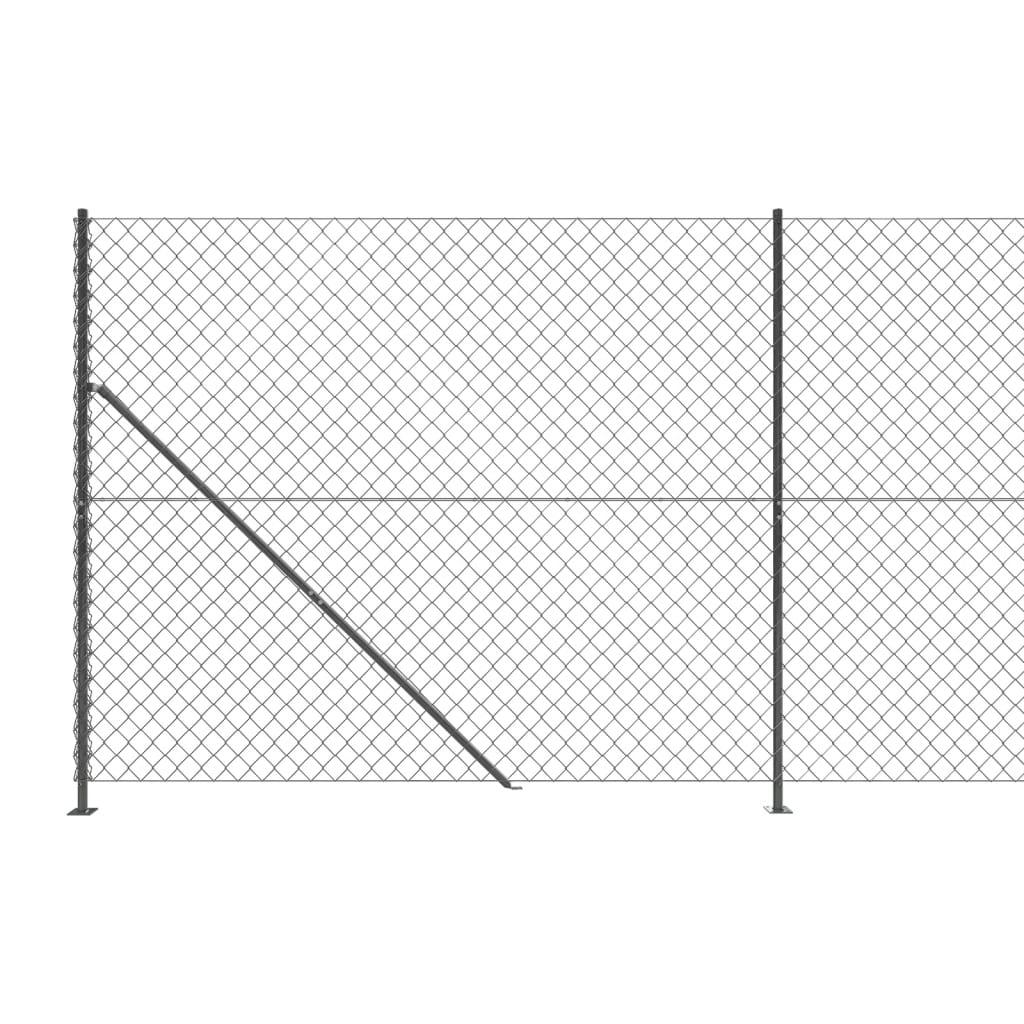 Trådhegn med flange 2,2x25 m antracitgrå