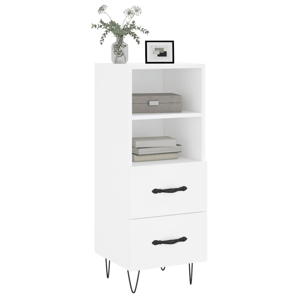 Skænk 34,5x34x90 cm konstrueret træ hvid