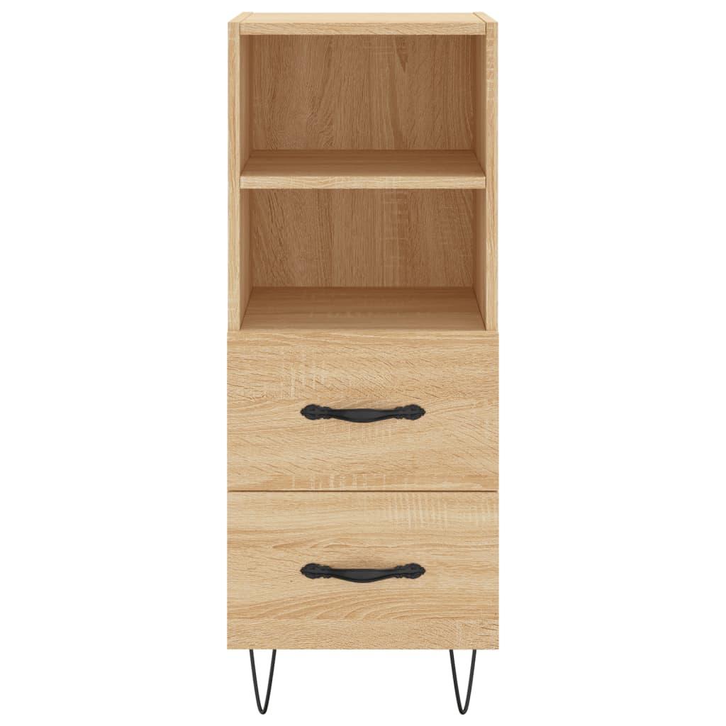 Skænk 34,5x34x90 cm konstrueret træ sonoma-eg