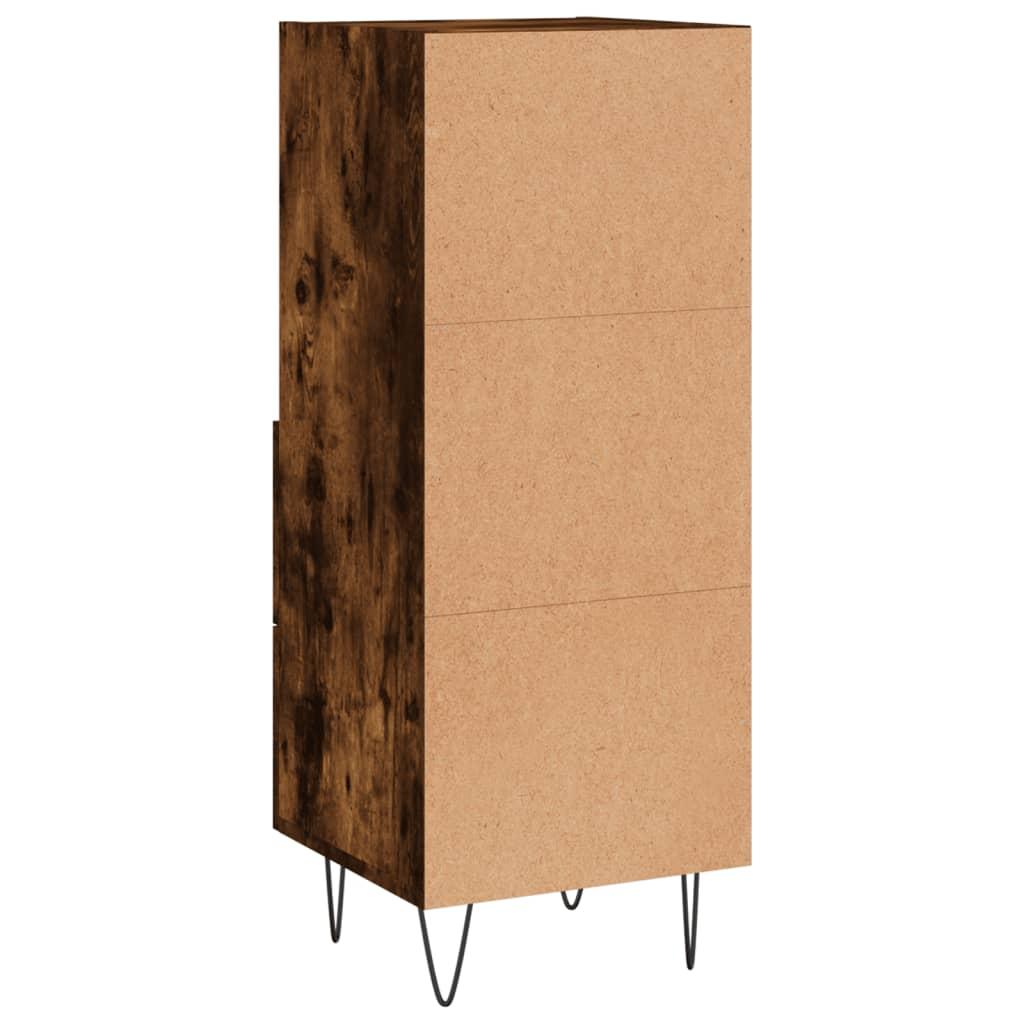 Skænk 34,5x34x90 cm konstrueret træ røget egetræsfarve