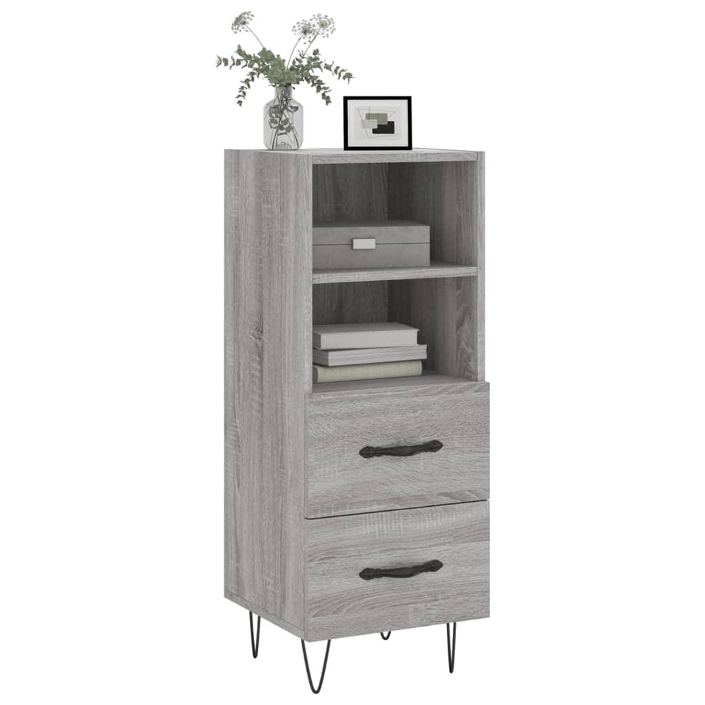 Skænk 34,5x34x90 cm konstrueret træ grå sonoma-eg