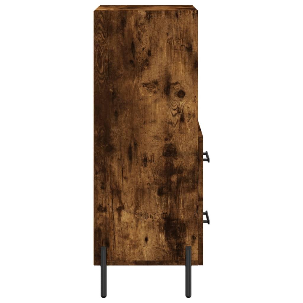 Skænk 34,5x34x90 cm konstrueret træ røget egetræsfarve