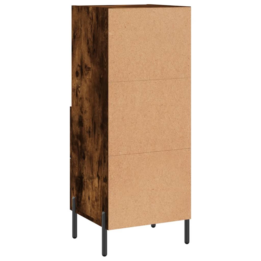 Skænk 34,5x34x90 cm konstrueret træ røget egetræsfarve