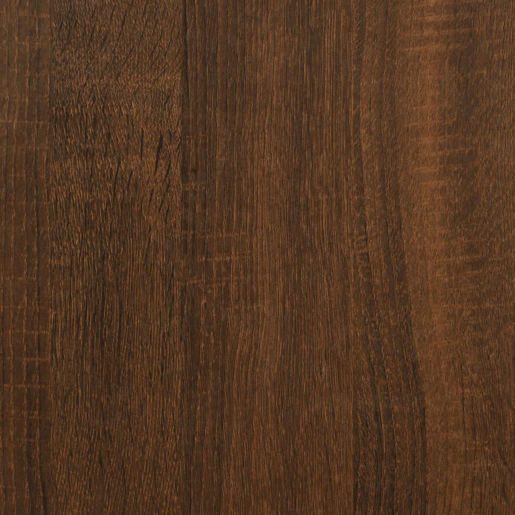 Skænk 34,5x34x90 cm konstrueret træ brun egetræsfarve