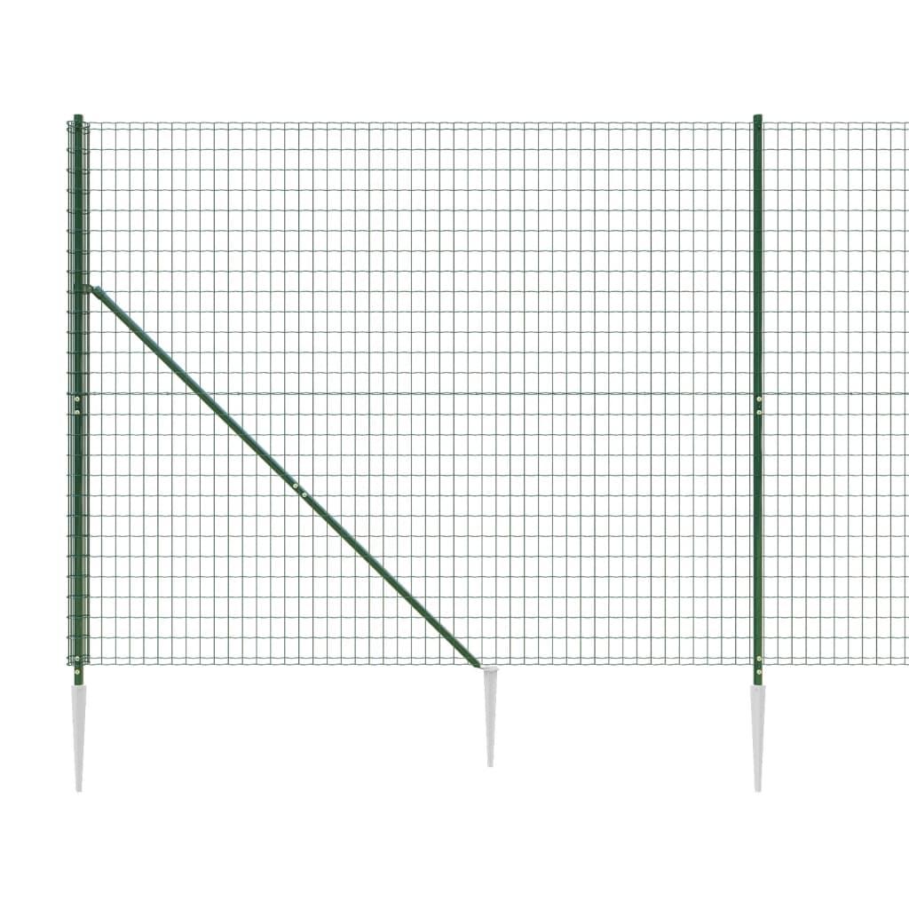 Trådhegn med jordspyd 1,4x25 m grøn