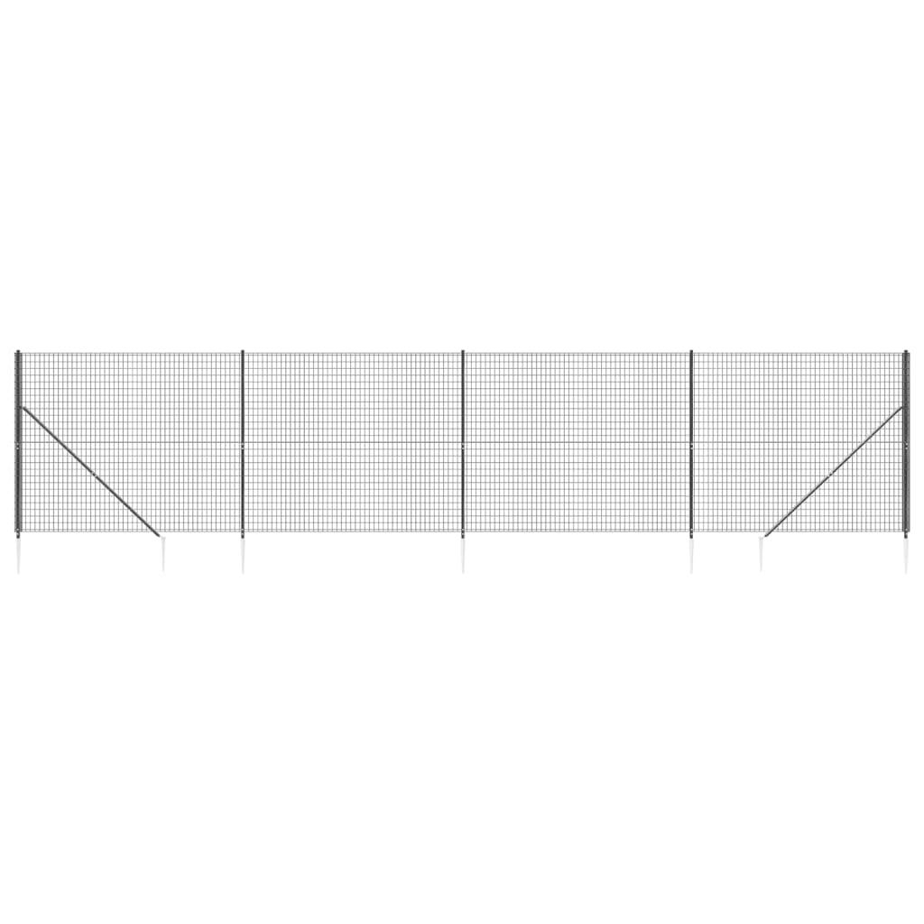Trådhegn med jordspyd 1,8x10 m antracitgrå