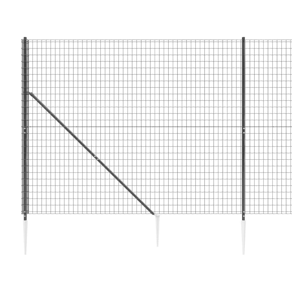 Trådhegn med jordspyd 1,8x10 m antracitgrå