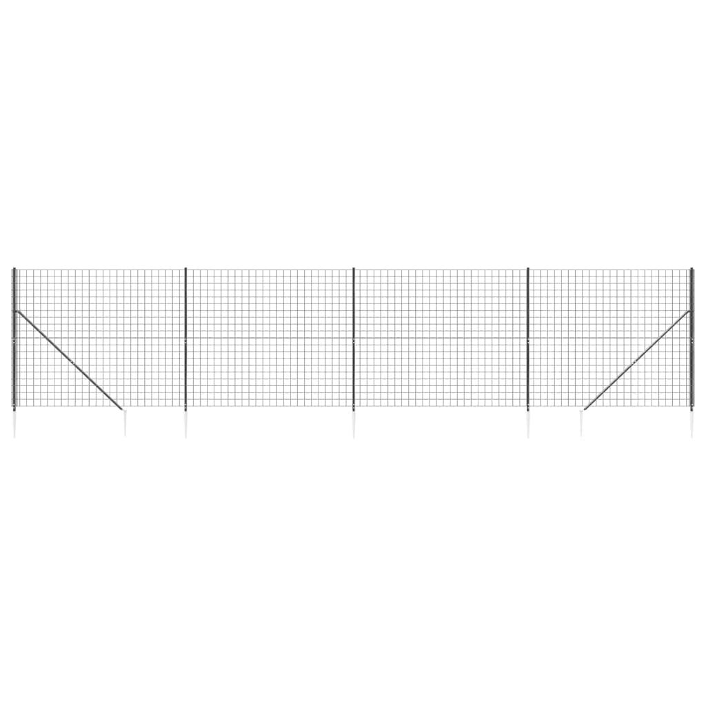 Trådhegn med jordspyd 1,8x10 m antracitgrå