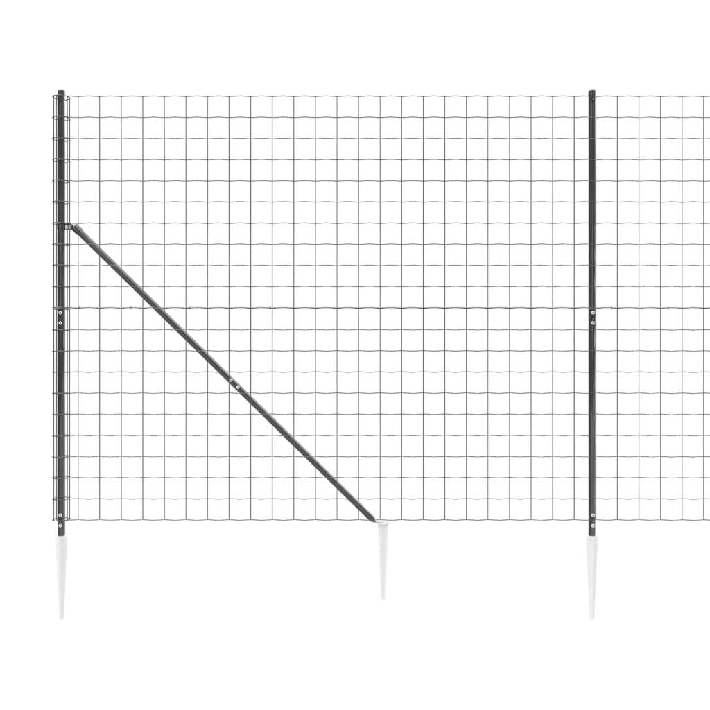 Trådhegn med jordspyd 1,8x10 m antracitgrå