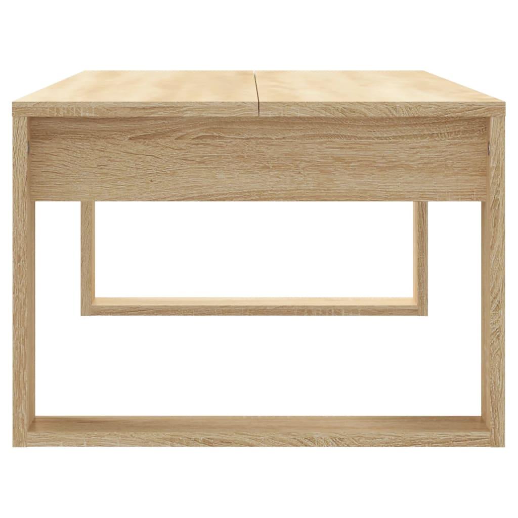 Sofabord 102x50x35 cm konstrueret træ sonoma-eg