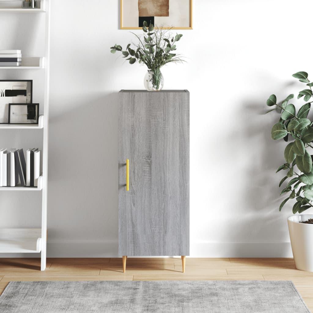 Skænk 34,5x34x90 cm konstrueret træ grå sonoma-eg