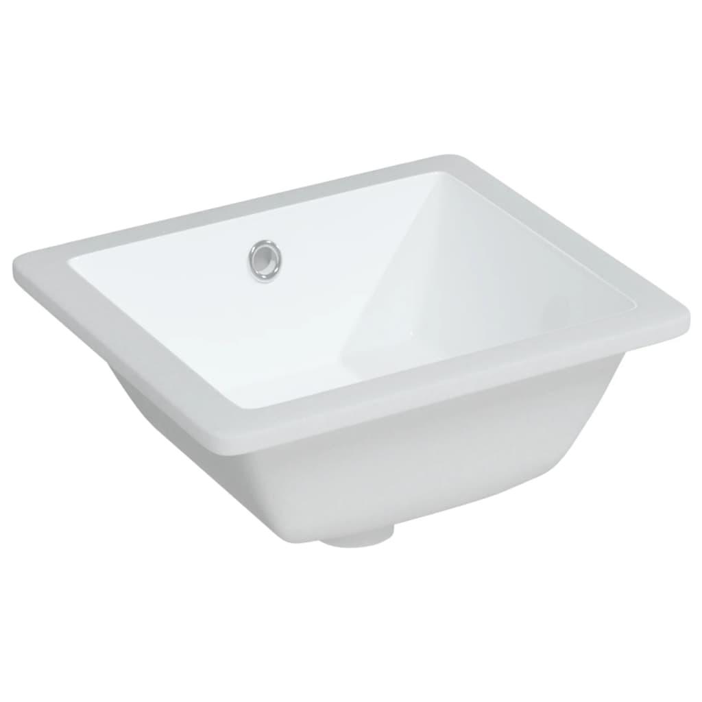 Badeværelsesvask 36x31,5x16,5 cm rektangulær keramisk hvid