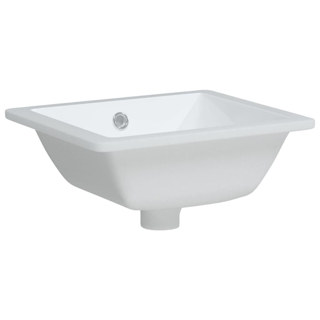 Badeværelsesvask 36x31,5x16,5 cm rektangulær keramisk hvid