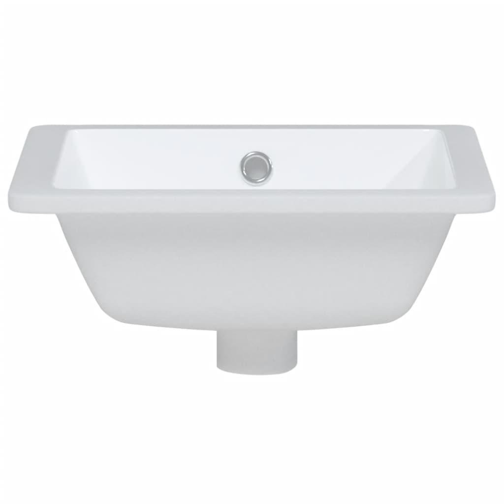 Badeværelsesvask 36x31,5x16,5 cm rektangulær keramisk hvid