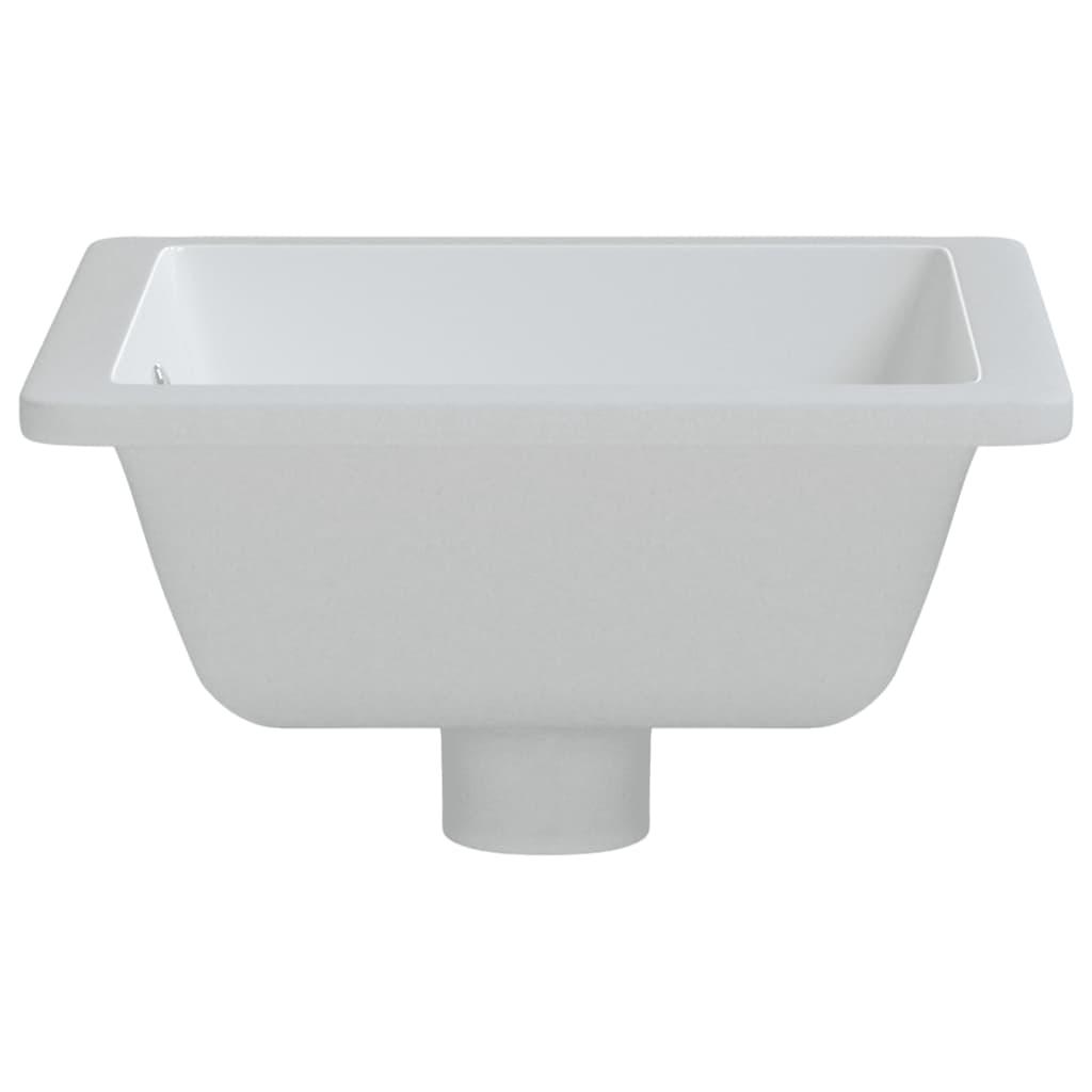 Badeværelsesvask 36x31,5x16,5 cm rektangulær keramisk hvid