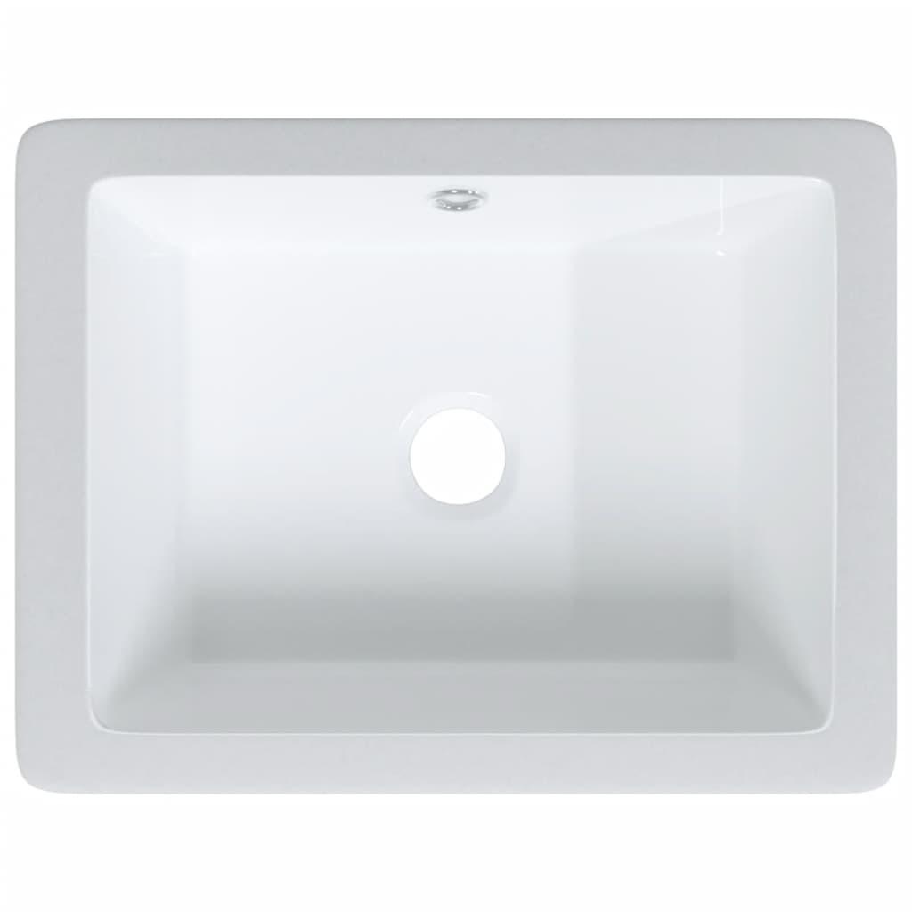 Badeværelsesvask 36x31,5x16,5 cm rektangulær keramisk hvid