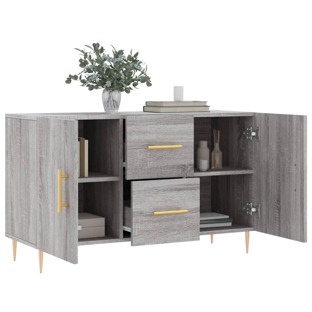 Skænk 100x36x60 cm konstrueret træ grå sonoma-eg