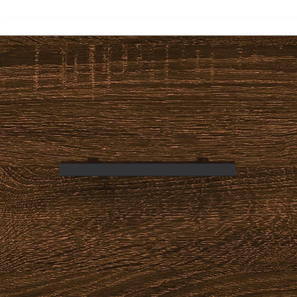 Skænk 34,5x34x90 cm konstrueret træ brun egetræsfarve