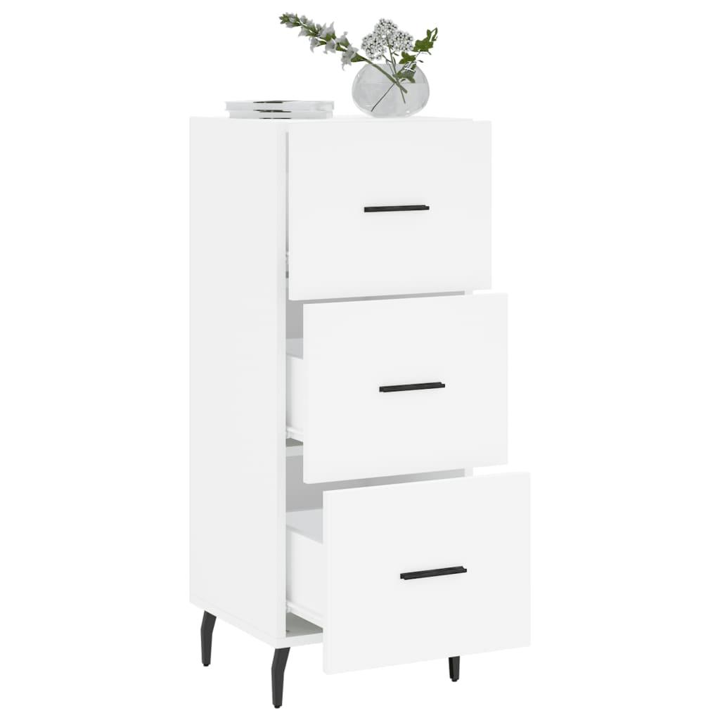 Skænk 34,5x34x90 cm konstrueret træ hvid