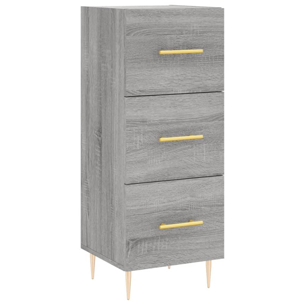 Skænk 34,5x34x90 cm konstrueret træ grå sonoma-eg