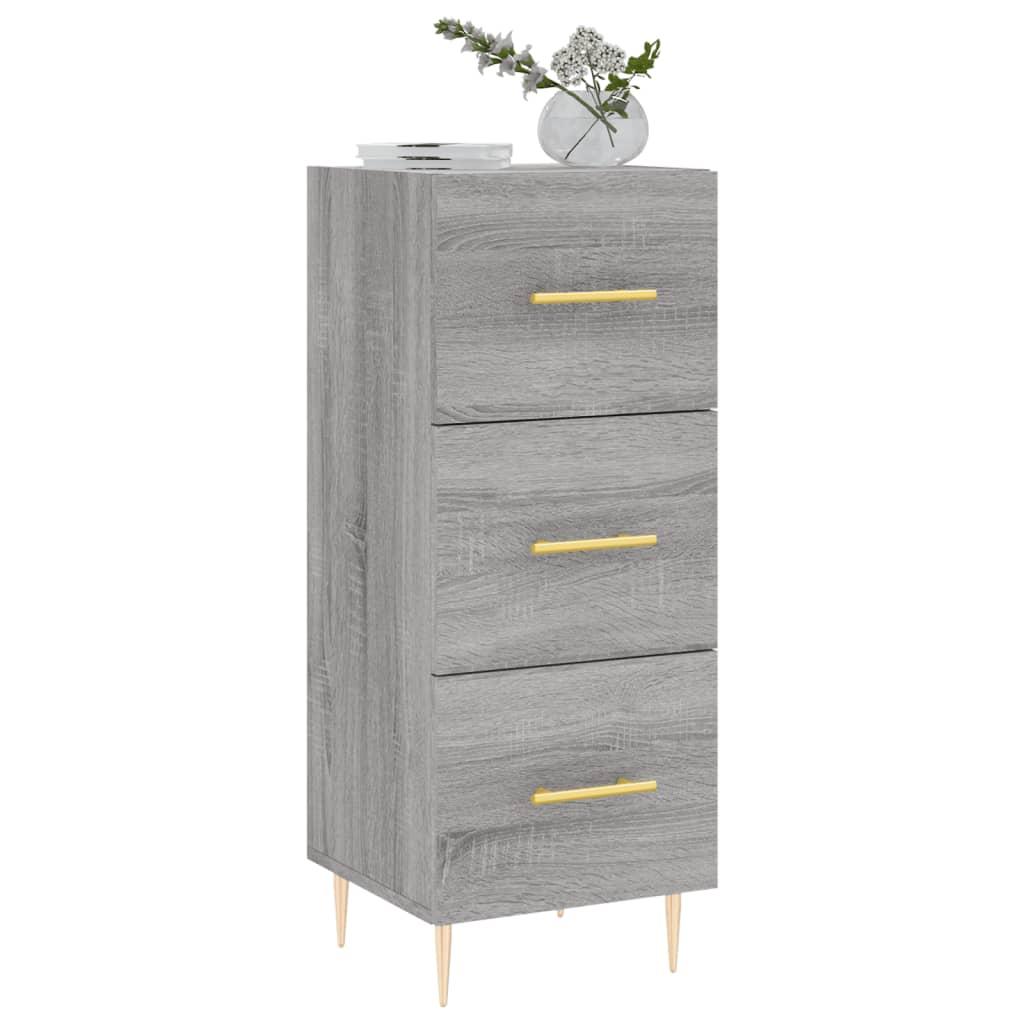 Skænk 34,5x34x90 cm konstrueret træ grå sonoma-eg