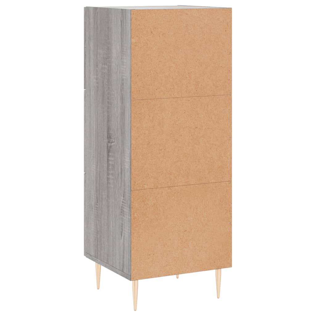 Skænk 34,5x34x90 cm konstrueret træ grå sonoma-eg