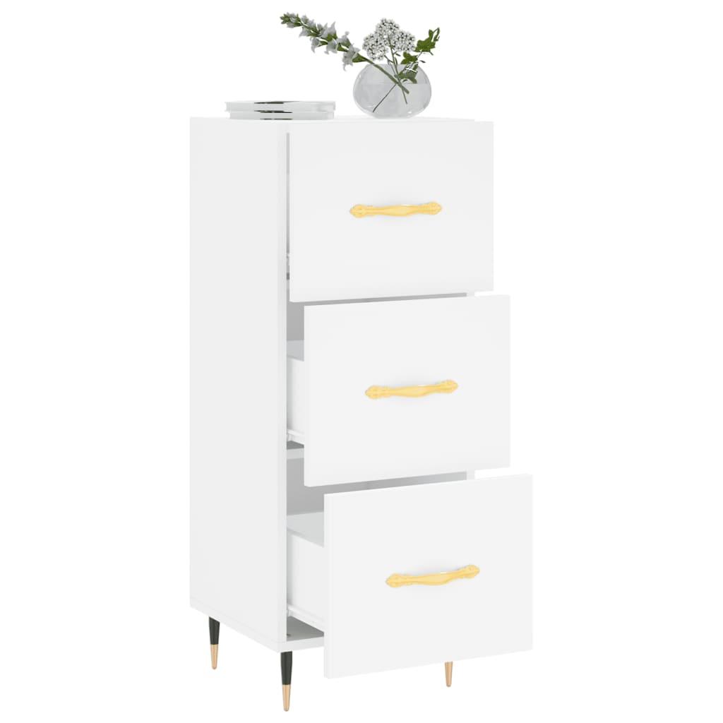 Skænk 34,5x34x90 cm konstrueret træ hvid