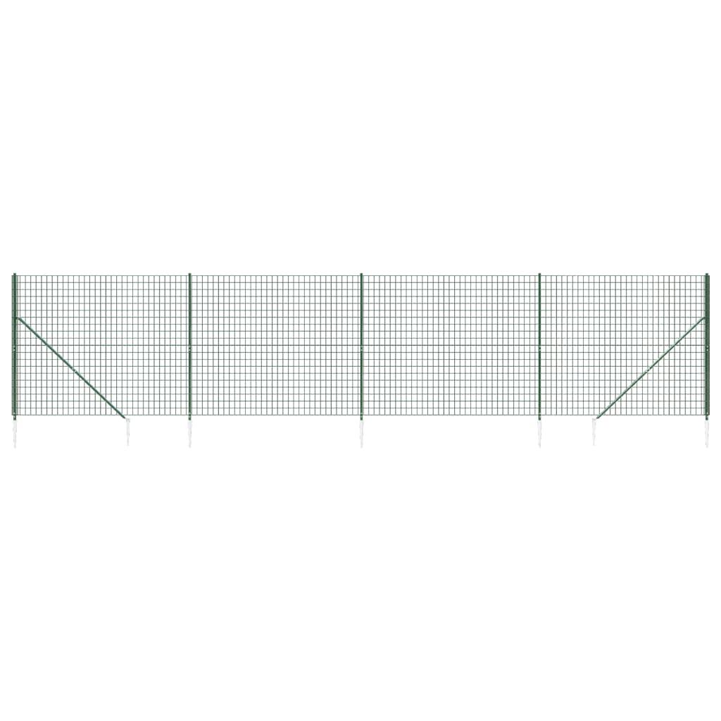 Trådhegn med jordspyd 2x10 m grøn